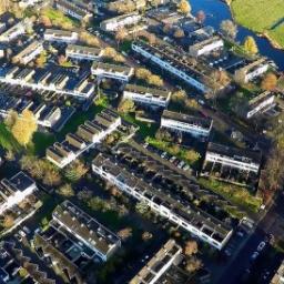 Foto woonwijk van boven