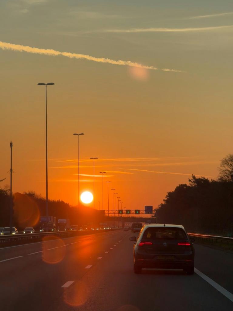 Zon langs Rijkswegen